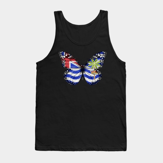 Biot Flag  Butterfly - Gift for Biot From British Indian Ocean Territory Tank Top by Country Flags